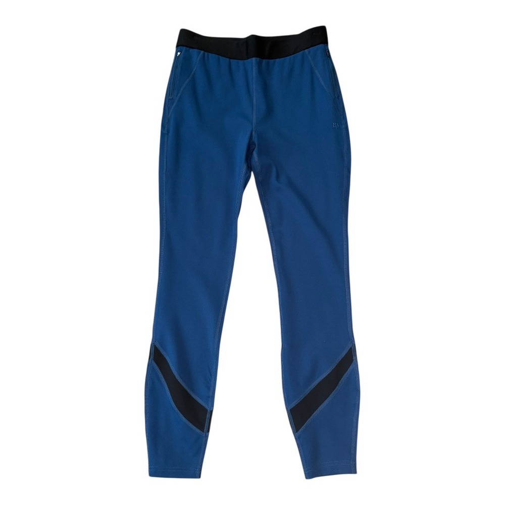 Betabrand Women's Blue Athletic Leggings with Black Accents Medium Long NWOT